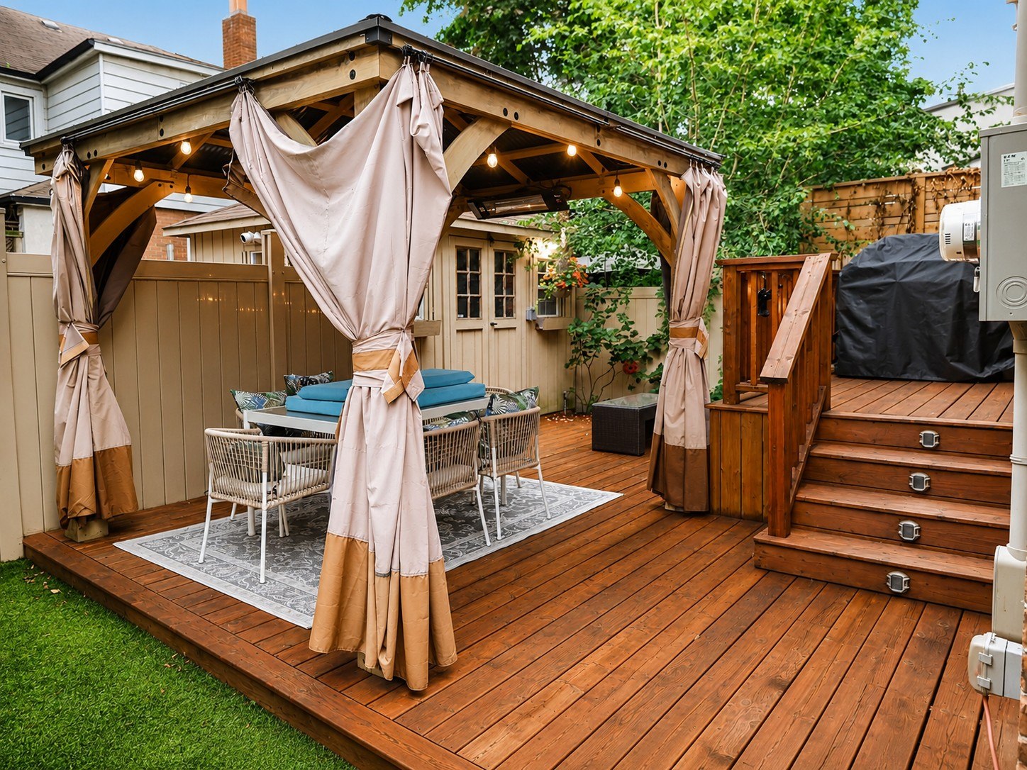 Backyard deck with gazebo