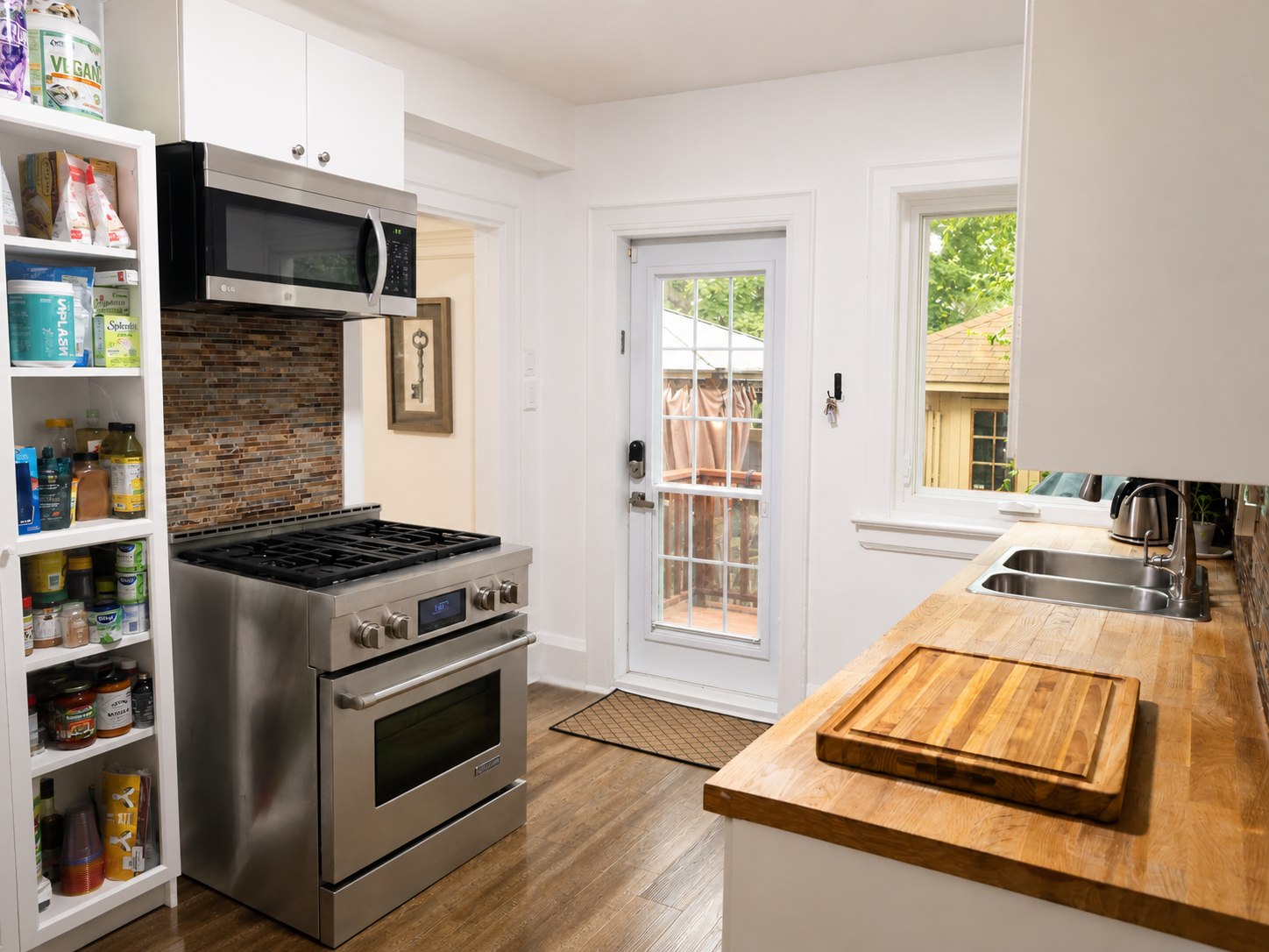 Kitchen with professional stove